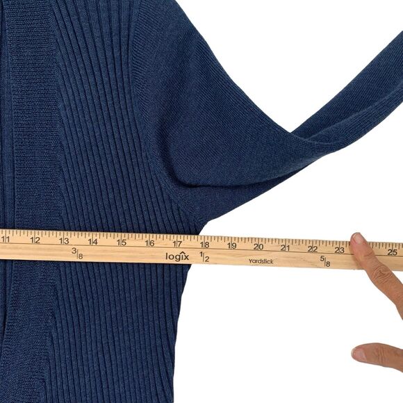 Eileen Fisher Merino Wool Ribbed Cardigan Sweater Small - Picture 6 of 10
